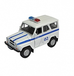 Инерционный автомобиль УАЗ Hunter - Полиция ДПС, свет, звук (Технопарк, A071-H11004-J006) - миниатюра